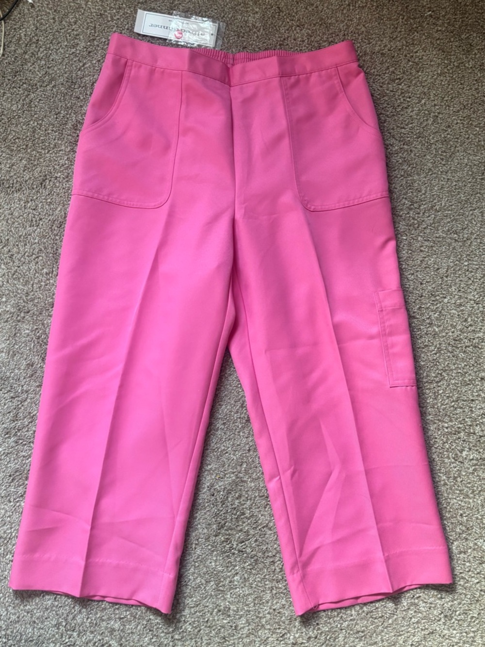 Alfred Dunner Hot Pink Cropped Utility Pants